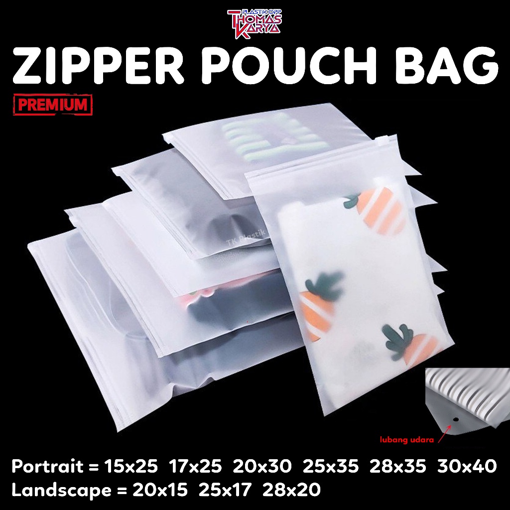 Plastik Zipper Storage Bag Packing Baju Traveling Pouch Ziplock