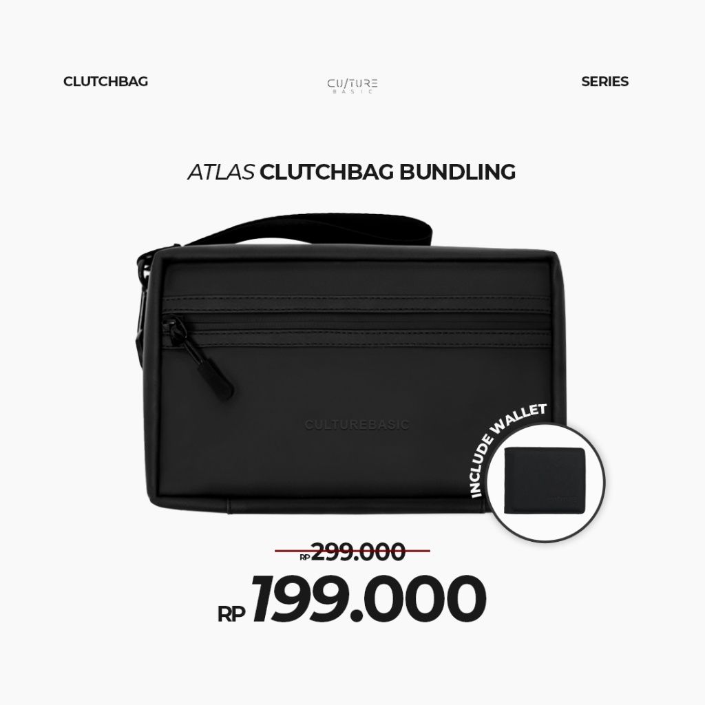 Culture Basic | All Slingbag Bundling dan Waistbag Bundling Tas Selempang Pria Hitam