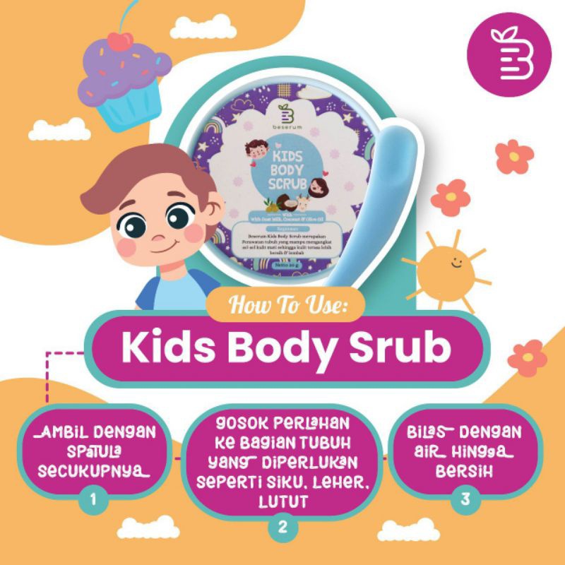 BESERUM | Kids Body Scrub | Lulur Badan Anak