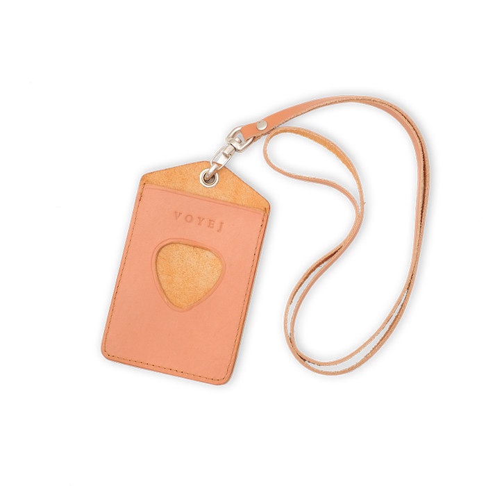 

JJN-867 VOYEJ (Project360) ID Card Holder - Lanyard ID Card Kulit Sapi Asli - LONDON TAN