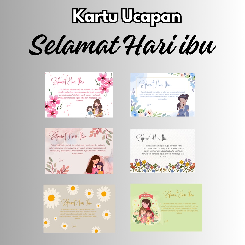 

KARTU UCAPAN-SELAMAT HARI IBU-ISI 50 PCS