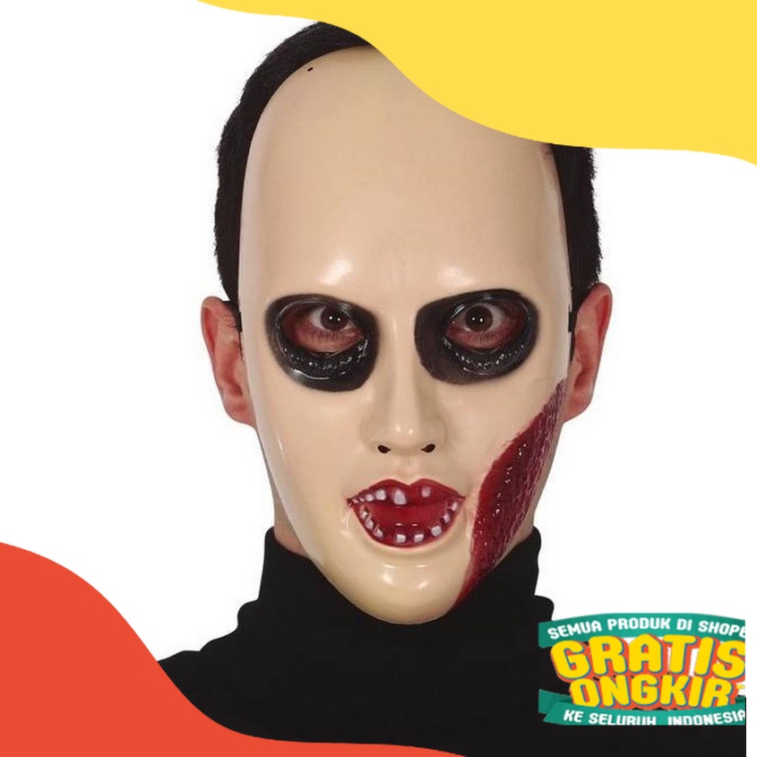 Topeng Hantu Topeng Pocong Topeng Seram Halloween MAsk 1219-314/ paling seram