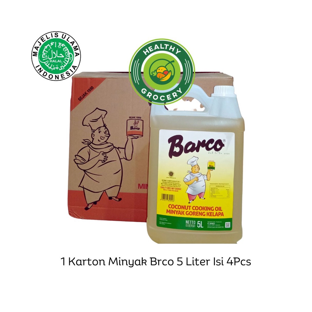 

1 Karton Minyak Barco 5 Liter Minyak Goreng Isi 4Pcs Khusus Instan