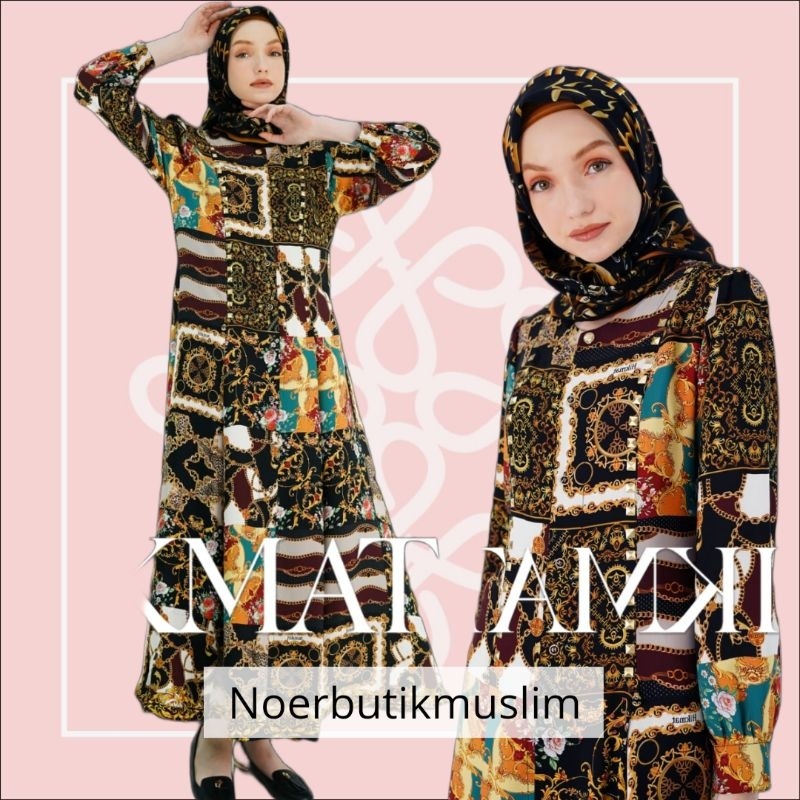 Hikmat Fashion Original A6614 / Abaya Hikmat  - noerbutikmuslim - Gamis lebaran - Gamis Mewah - Gamis Premium - Gamis Kondangan - Gamis terbaru - Gamis Pesta -mandjha ivan gunawan - elzatta - le khari - tuneeca - muslim wanita