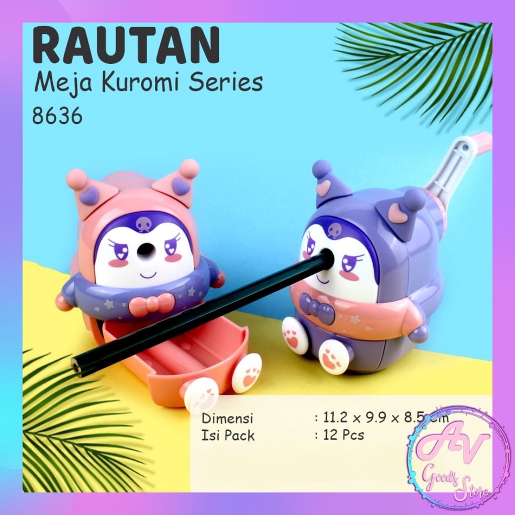 

Rautan Meja Karakter 8636/ Serutan Duduk Putar Karakter Sans Friends / Rautan Pensil Fancy Kurokuromi