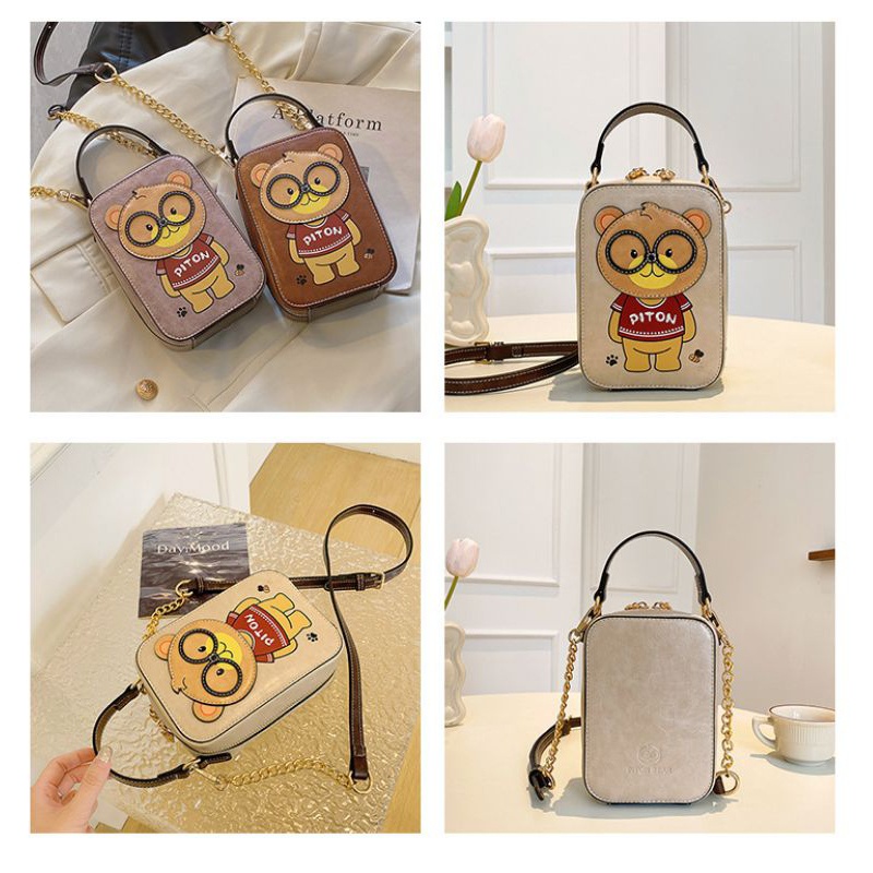 8106 TAS KOTAK MINI PITON BEAR/ FASHION BAG WANITA REMAJA