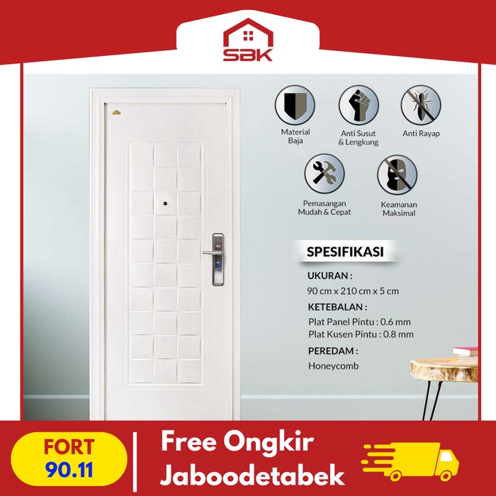 Pintu Kamar Pintu Utama Baja 90x210 Fortress 90.11
