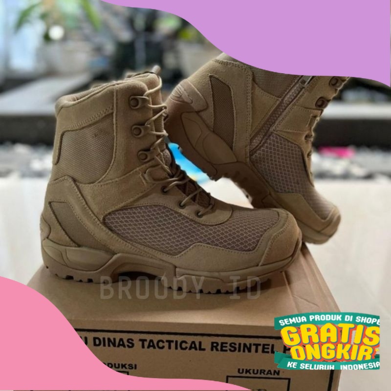 Sepatu PDL Jatah Resintel Polri / Sepatu PDL Tactical Gurun/ pdf tni polri aparat