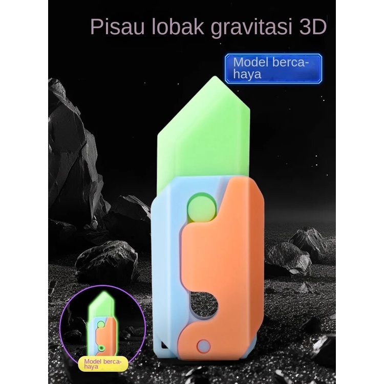 Pisau Lobak Bercahaya 3d Pisau Lobak Gravitasi Dekompresi Mainan Pisau Model Menyenangkan Hadiah Kecil Siswa