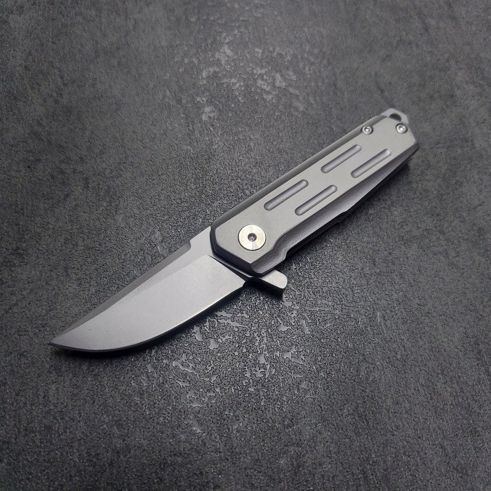 Pisau Lipat Kecil D2 Mini Folding Knife Steel Handle SK1