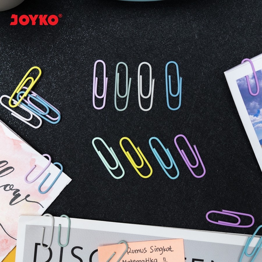 

PAPER CLIP WARNA JOYKO | PENJEPIT KERTAS | PAPER CLIP WARNA | 1 PACK ISI 150 Pcs