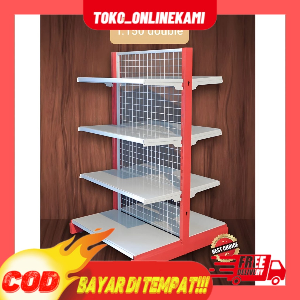 RAK GONDOLA/RAK MINIMARKET/RAK INDOMARET/RAK GONDOLA 4 SUSUN/TERMURAH & FREE ONGKIR Rak Toko Minimar