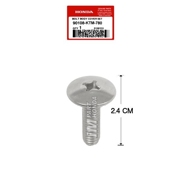90108-KTM-780 Baut Tebeng Drat 10 Panjang 2.4 Cm Karisma Supra X 125