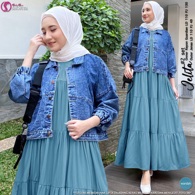 BAJU SETELAN WANITA TERLARIS BEST SELLER VIRAL [NEW] MIDI DRESS WANITA FASHION MUSLIM //ELLISA - JEL