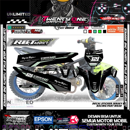 DECAL STIKER RBT VEGA NEW R ZR OLD YAMAHA kekinian⭐ BEBEK TRAIL MODIF GTX TRABAS FULL BODY  JUPITER 