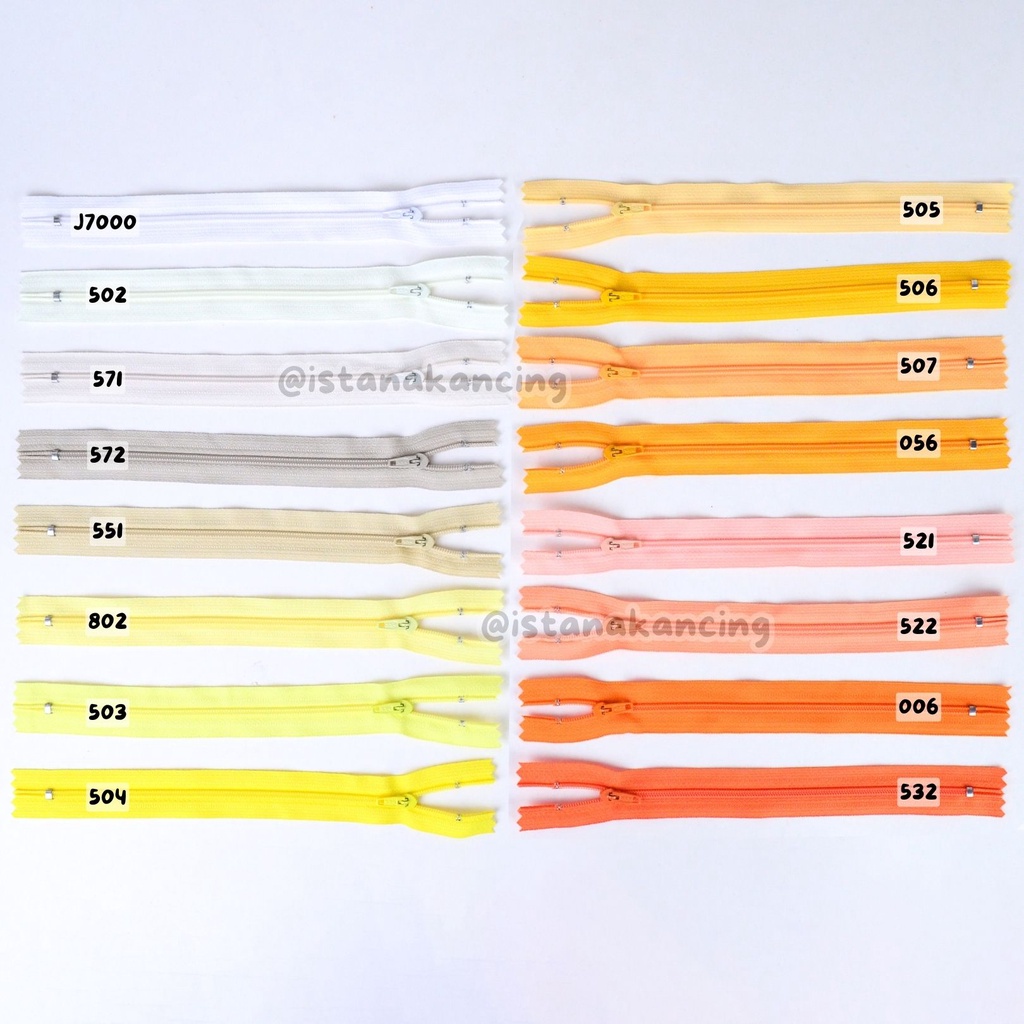 Resleting Celana ECERAN | Resleting Celana 8 inch YKK Strip A | Istana Kancing