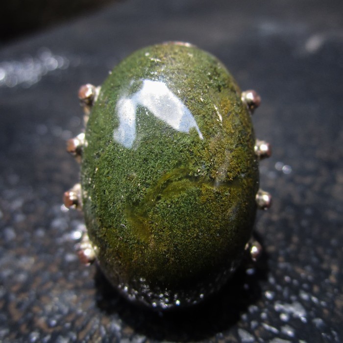 ( COD ) Asli Cincin Batu Ijo Lumut Garut Moss Agate Badar Lumut