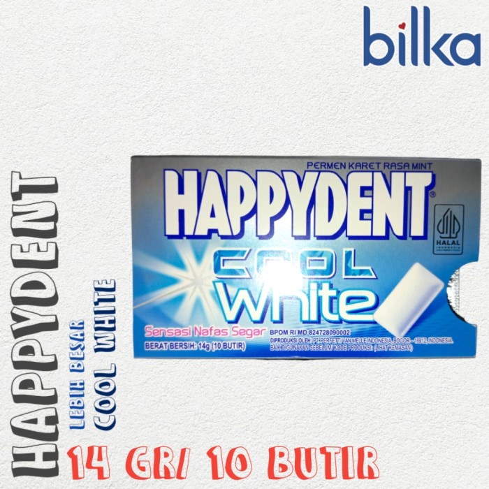 

HAPPYDENT Cool White Mint 14gr/10butir