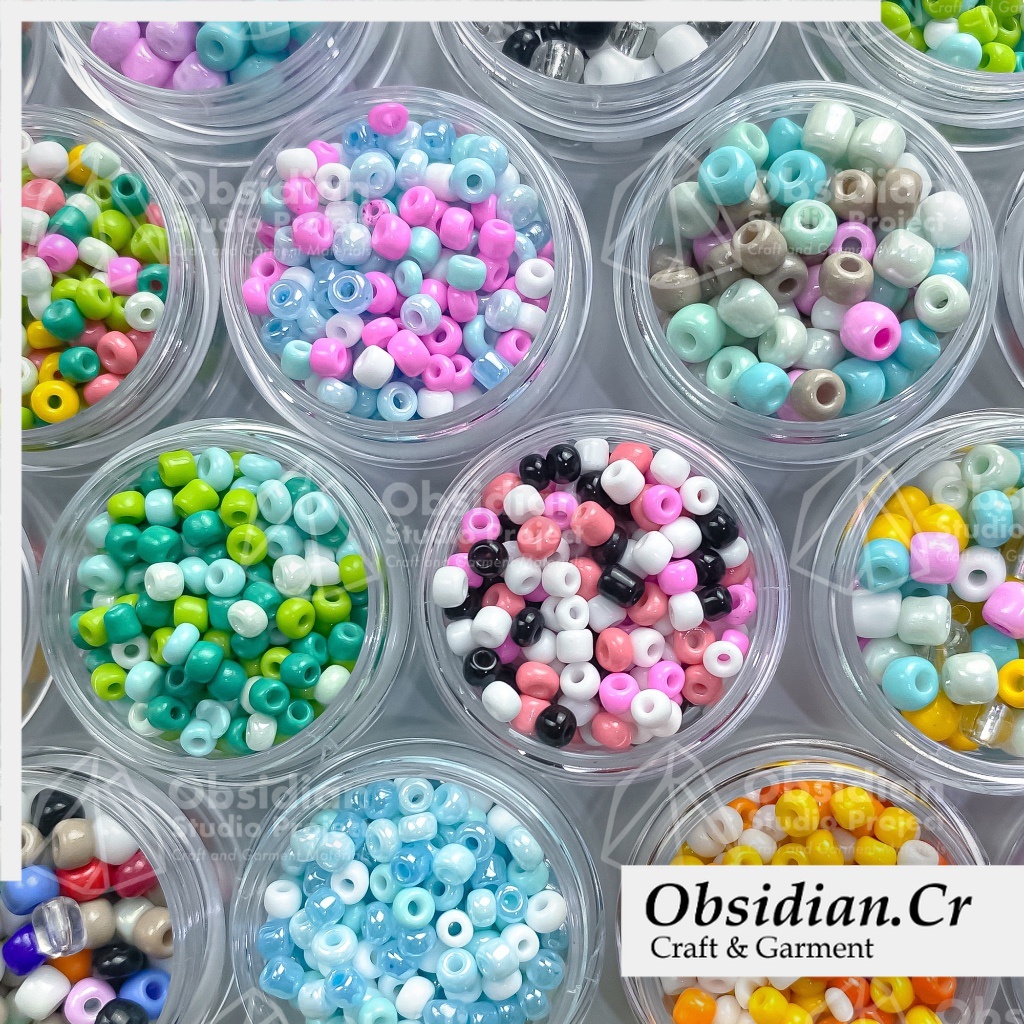 20grm Mote Pasir 3mm MIX Monte Manik 8/0 Campur Warns Gelang Kalung DIY Payet Borci DIY Obsidian Cra