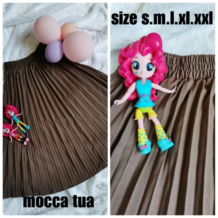 MURAH -Rok Plisket Panjang Anak-anak Premium S - XXL Warna(1) - Abu Muda, S- 1.2.23