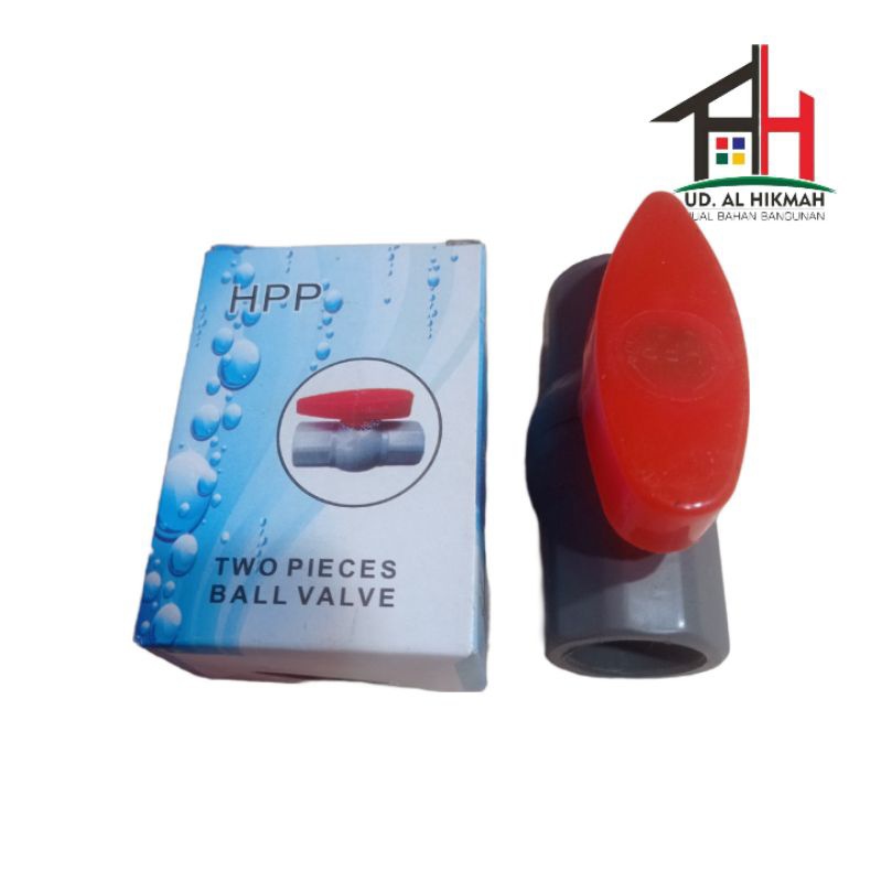 Stop Kran Pipa Ballvalve PVC 1/2” HPP / Ball Valve 1/2 Inch PVC