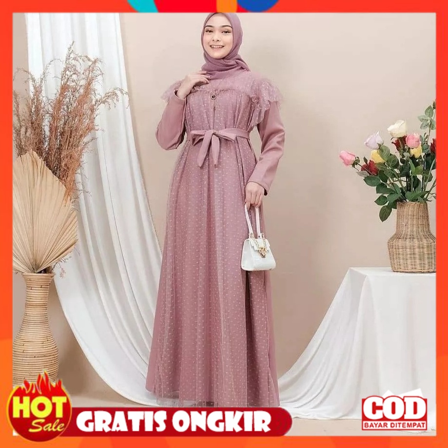 KAIN ADEM HALUS TEBAL / Gamis Tile Pesta Kondangan Wanita Remaja Jumbo Ld 92 98 104 110 120 130 140 