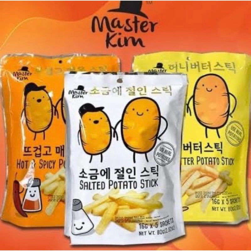 

#INTER# Master kim potato stik Original/honey butter/spicy 70gr