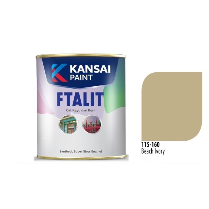 Cat Ftalit 160 Beach Ivory Kansai 1 Ltr / Cat Kayu & Besi / Cat Cream