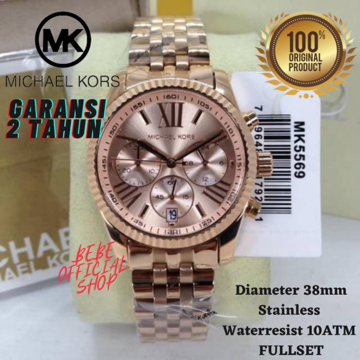 [Watch Mall] [ORIGINAL] Jam Tangan MICHAEL KORS MK 5569 Rosegold / Jam Wanita MK
