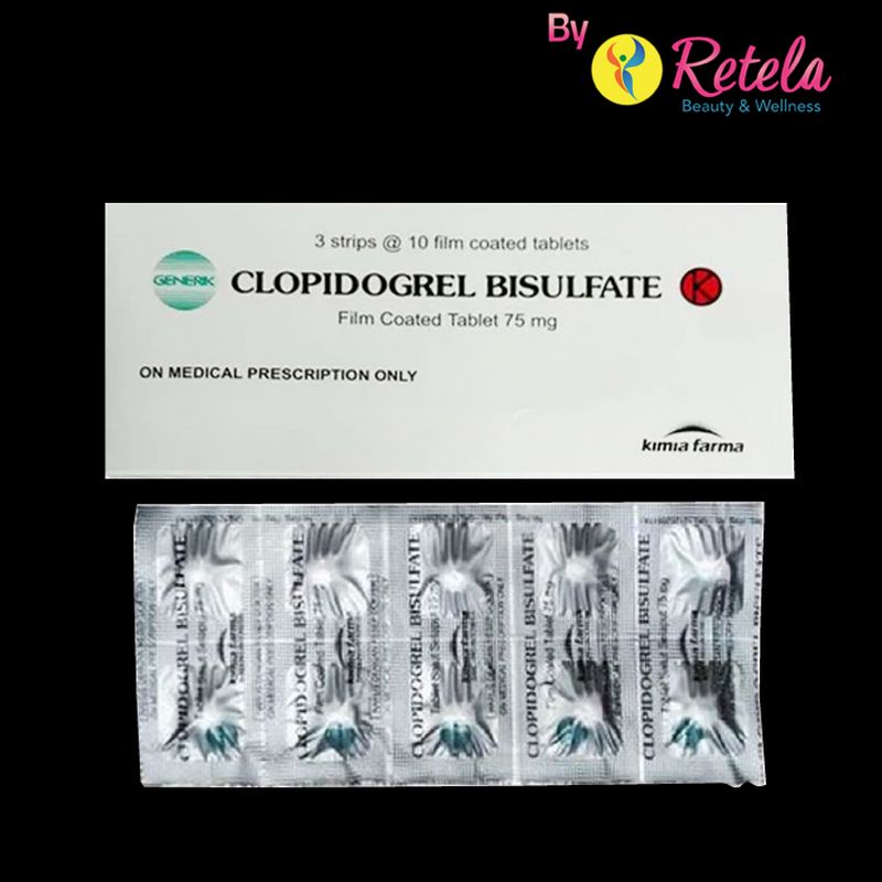 CLOPIDOGREL 75MG 1 STRIP 10 TABLET// KF