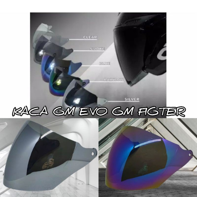 Kaca helm gm evo/ gm fighter - kaca helm gm evo clear - kaca helm - kaca helm evolition murah