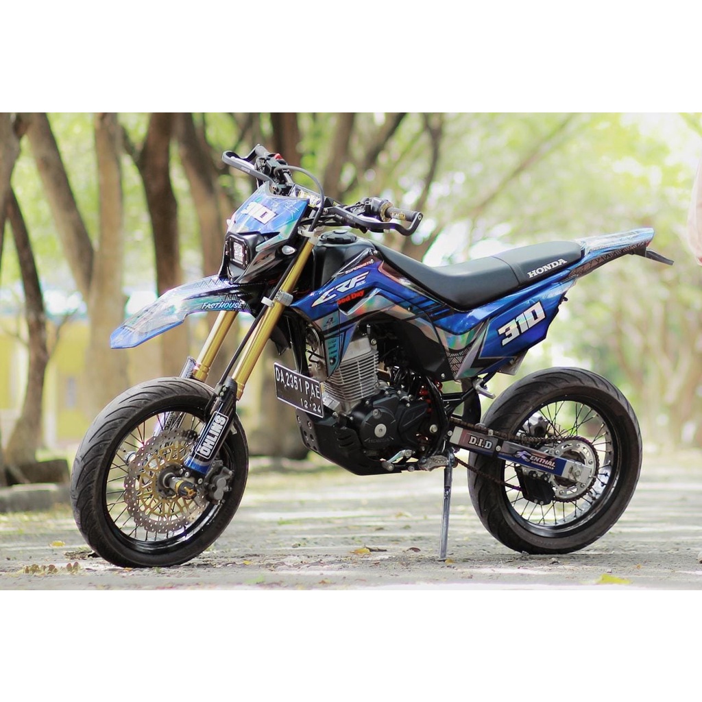 Decal CRF 150 L Bahan Hologram Chrome Pelangi Full Body Custom - Stiker Dekal crf 150l bebas request