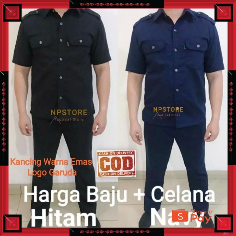 12.12 SERAGAM SALE / BEST SELLER Setelan Seragam Safari Satpam Security Sopir Premium || Baju Seraga