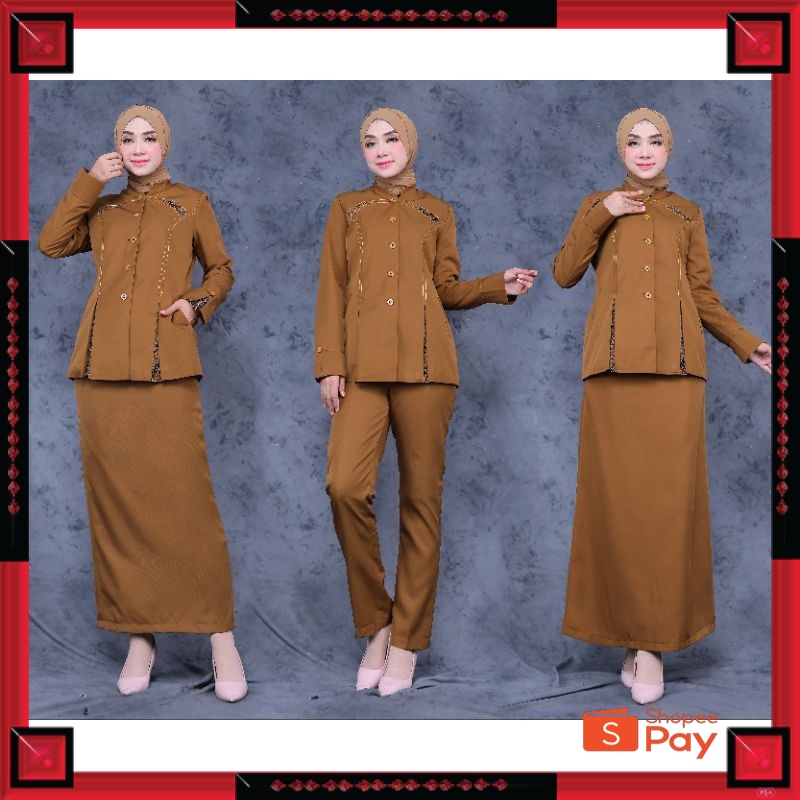 12.12 SERAGAM SALE / SERAGAM PEMDA BATIK BELAH STANDAR SET ROK A / SET CELANA PANJANG / SET ROK SPAN