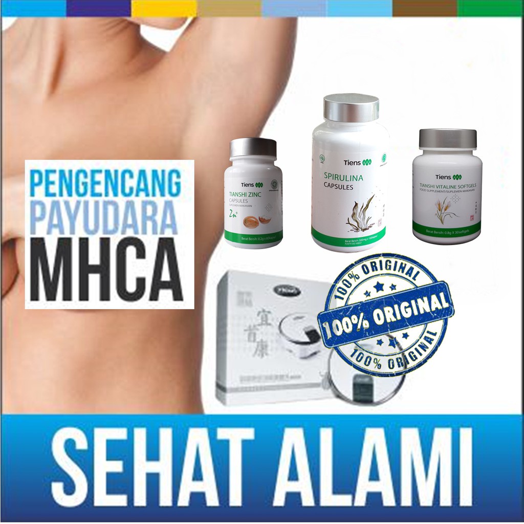 Tiens PAKET PEMBESAR PENGENCANG PAYUDARA GOLD MHCA Zinc Spirulina Vitaline