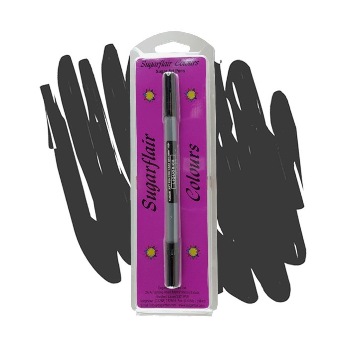 

Sugarflair Sugar Art Pen Dual Nib - Liquorice Black