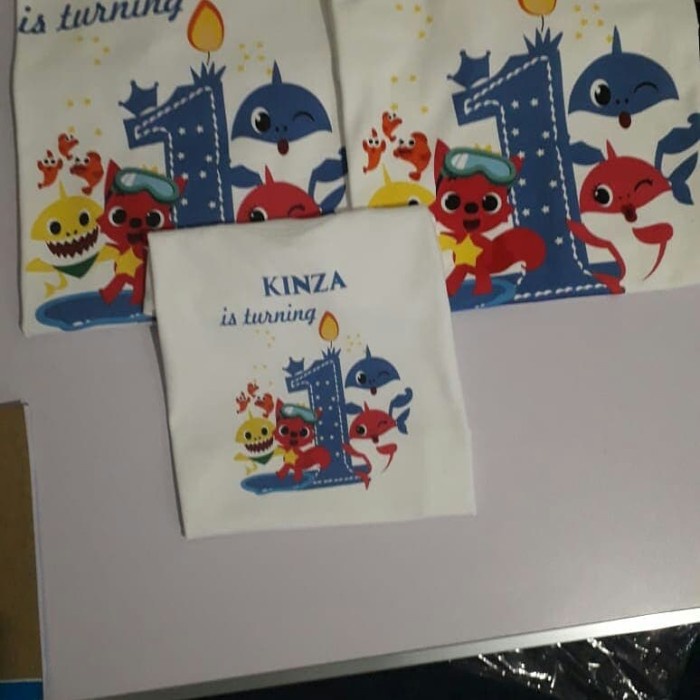 Kaos Ultah Anak Tema Baby Shark | Kaos Family | Kaos