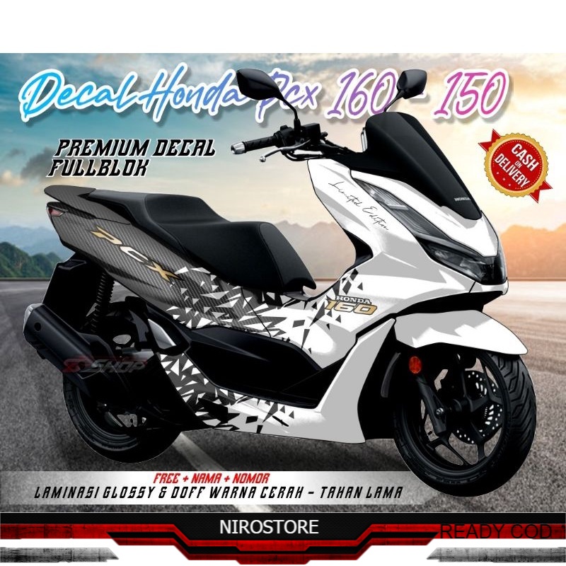 striping pcx 160 new full motif abstrak decal pcx full body sticker pcx new stiker motor pcx tahun 2