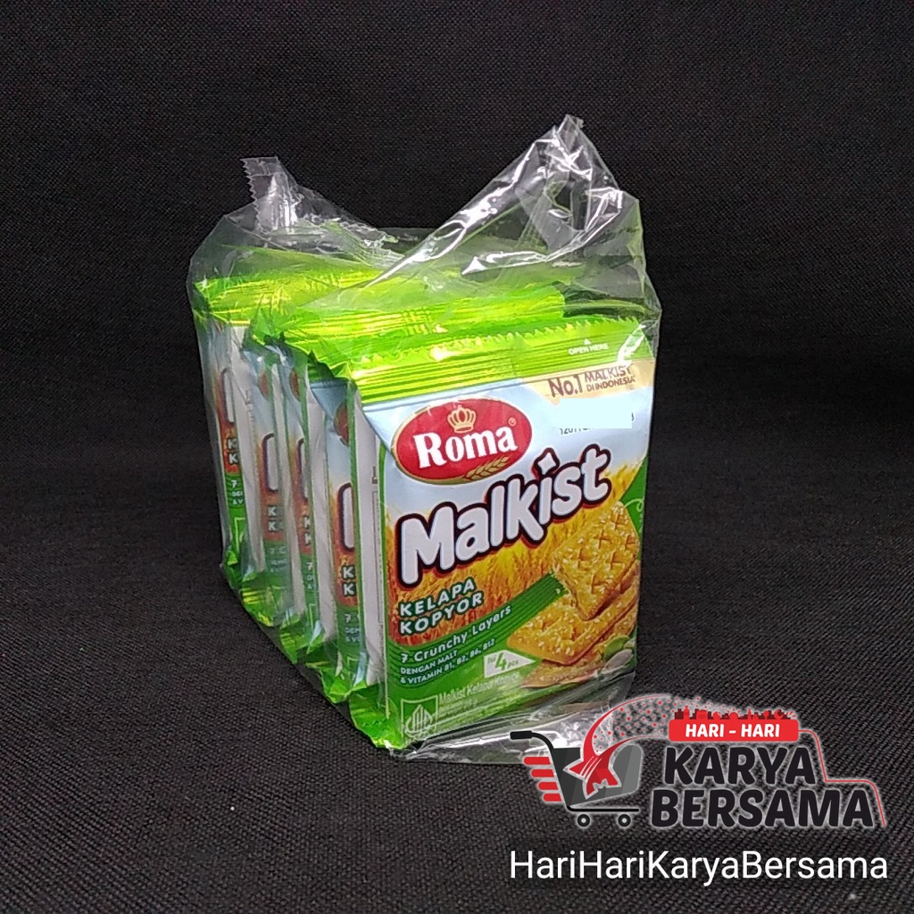 

BISKUIT ROMA MALKIST KELAPA KOPYOR SACHET 10'S X 25GR