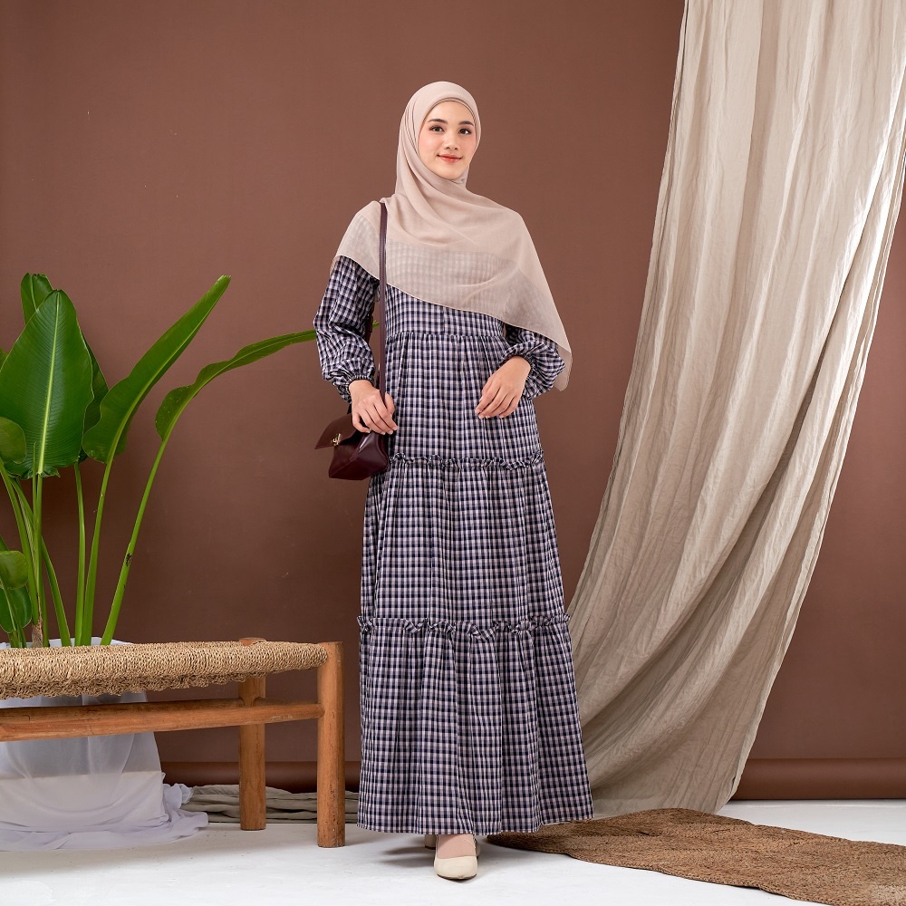 Le Khari Lituayu Gamis Katun Gamis Busui Gamis Homedress Size S - XL-4