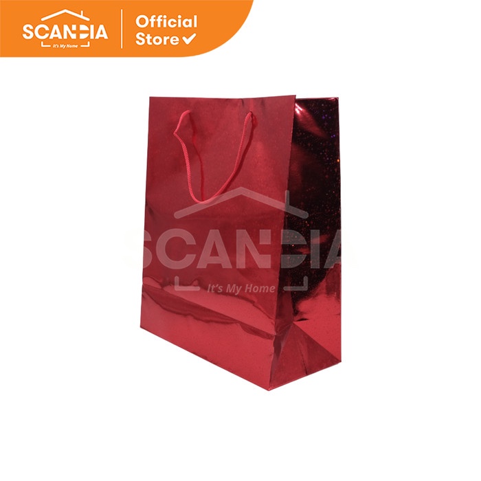 

SCANDIA Paper bag Gift Bag Holograph 26x32 Cm Star Red (SC0001)