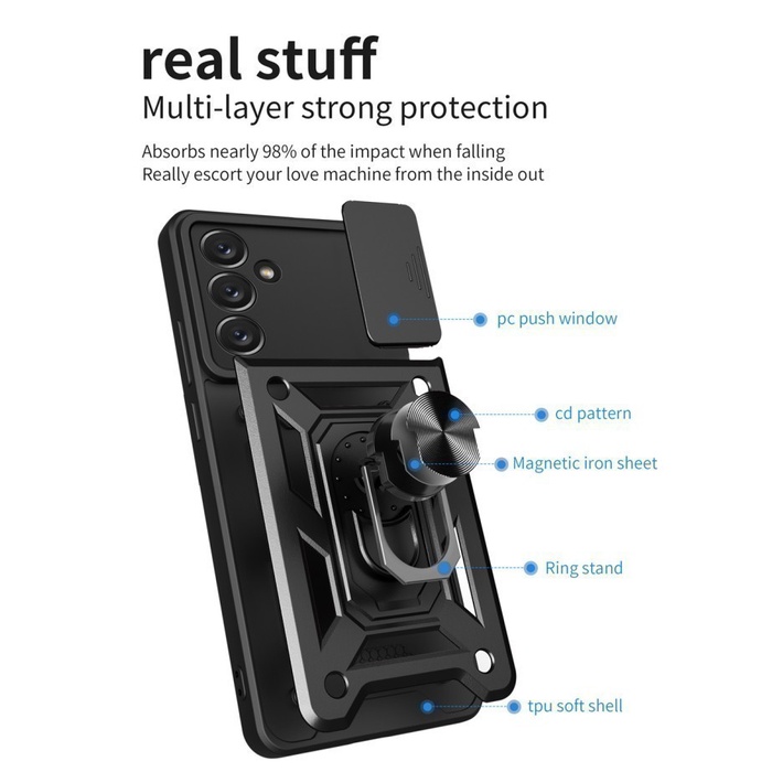 Hard Case Vivo T1 PRO 5G Defence Series Ring Holder Cover Slide Camera