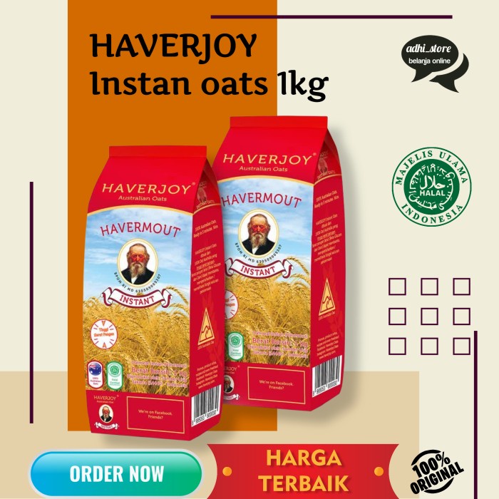 

BEST SELLER - Haverjoy havermout instan oatmeal 1000gr Kualitas terjamin