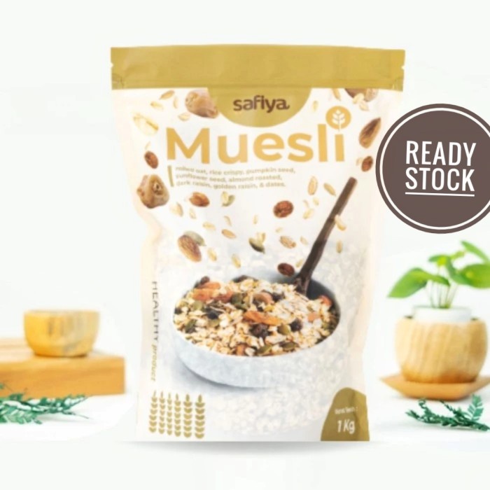 

BEST SELLER - MUESLI 1 KG DRIED FRUIT AND SEED SEREAL SEHAT SAFIYA Kualitas terjamin