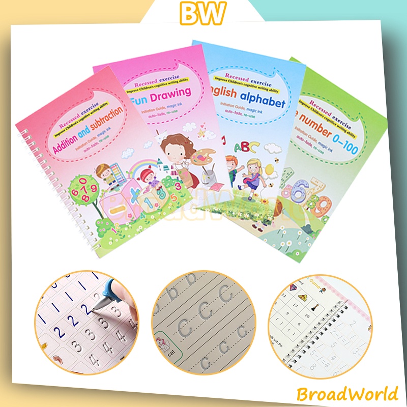 Buku Belajar Menulis Anak  Practice writing Copy Book Magic Book / Magic Practice Book / 3D Anak TK 
