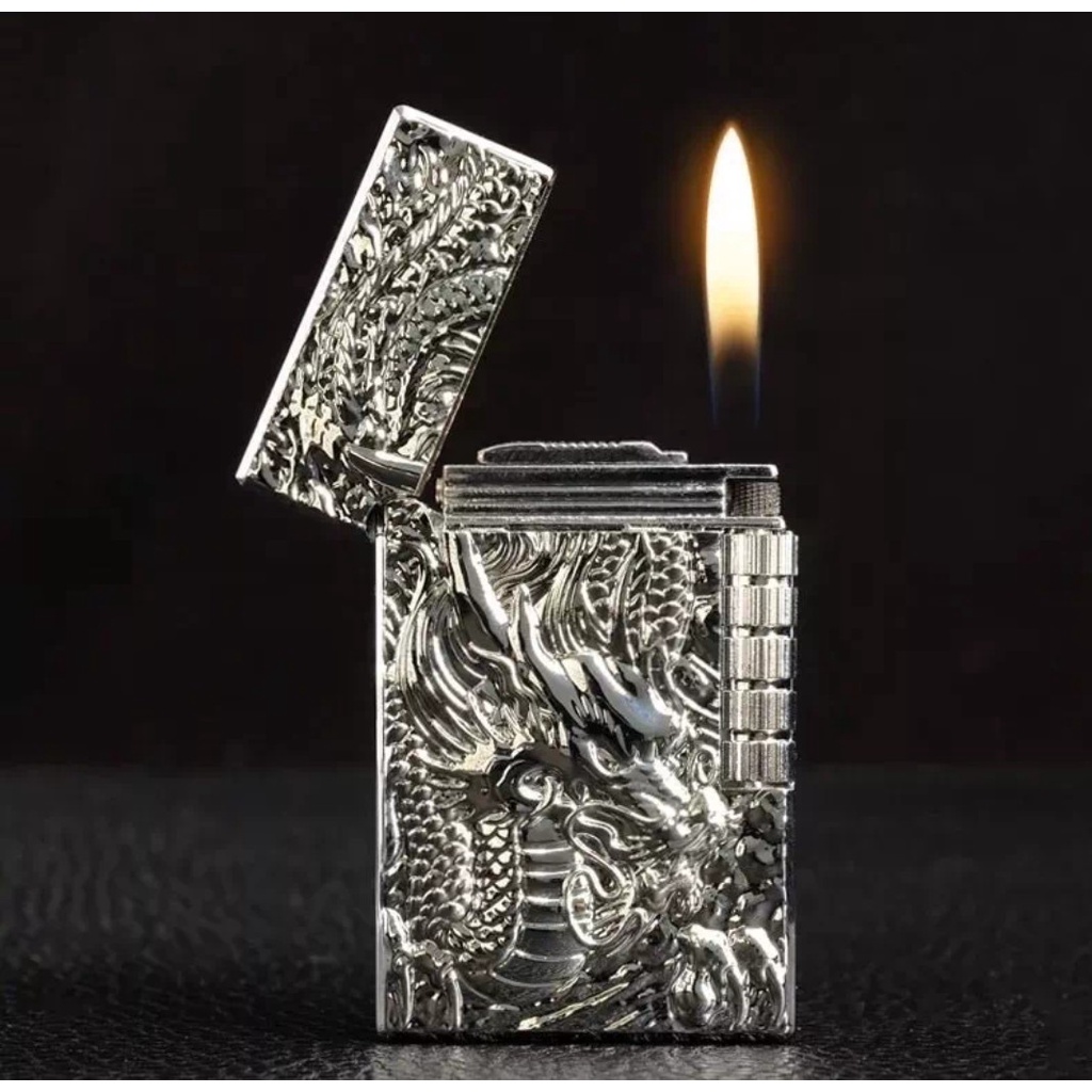 KOREK API VINTAGE korek api bara unik gas dupoon naga jet power  korek api las bisa isi ulang korek 