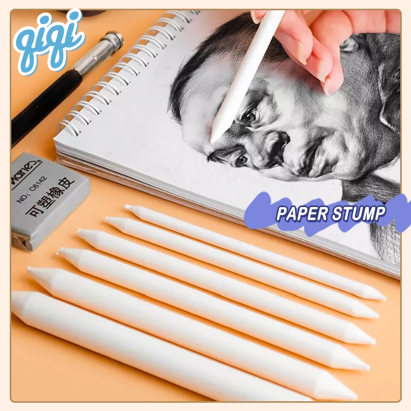 

Paper Stump Set 6pcs / Paper Pencil / Dusel Art Creation Blending Smudge/Paper Pencil maries art product - Qiqi Treasure
