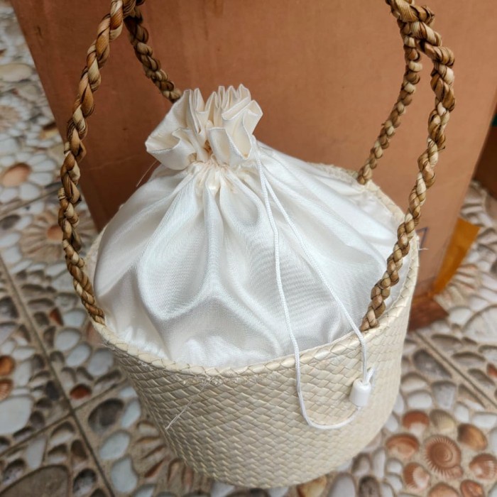 

[[ JS - BEST SELLER ]] Tas Pandan Serut Tas Hampers - Hijau D17 T22