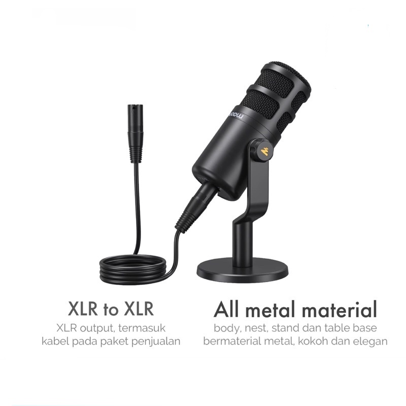 Maono PD100 Podcast Microphone untuk  Recording Gaming Podcast [Hamidah Hasfara]