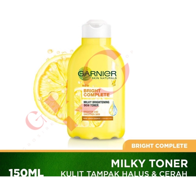 Garnier Bright Complete Milky Lightening Dew Toner Pembersih Wajah - 150 ml
